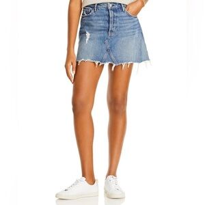 GRLFRND Eva Deals 5 pocket Distressed Trendy Stylish med Denim Mini Skirt 25